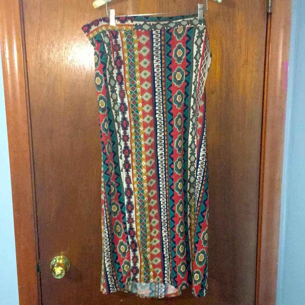 Ellen Ashley Bohemian Print Maxi Skirt